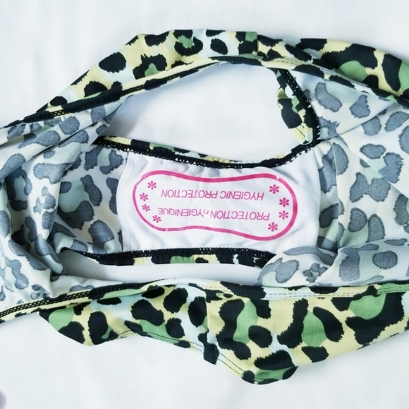 NWT Capri Swimwear Animal Print Fringe Cut Out Open Back One Piece Swims… - Picture 11 of 12